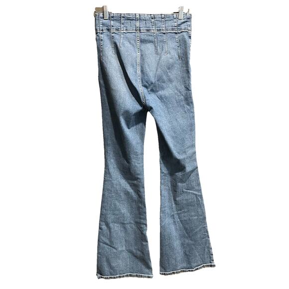 We The Free Blue High Waist Jayde Flared Women's Jeans Size 29 - Picture 2 of 5